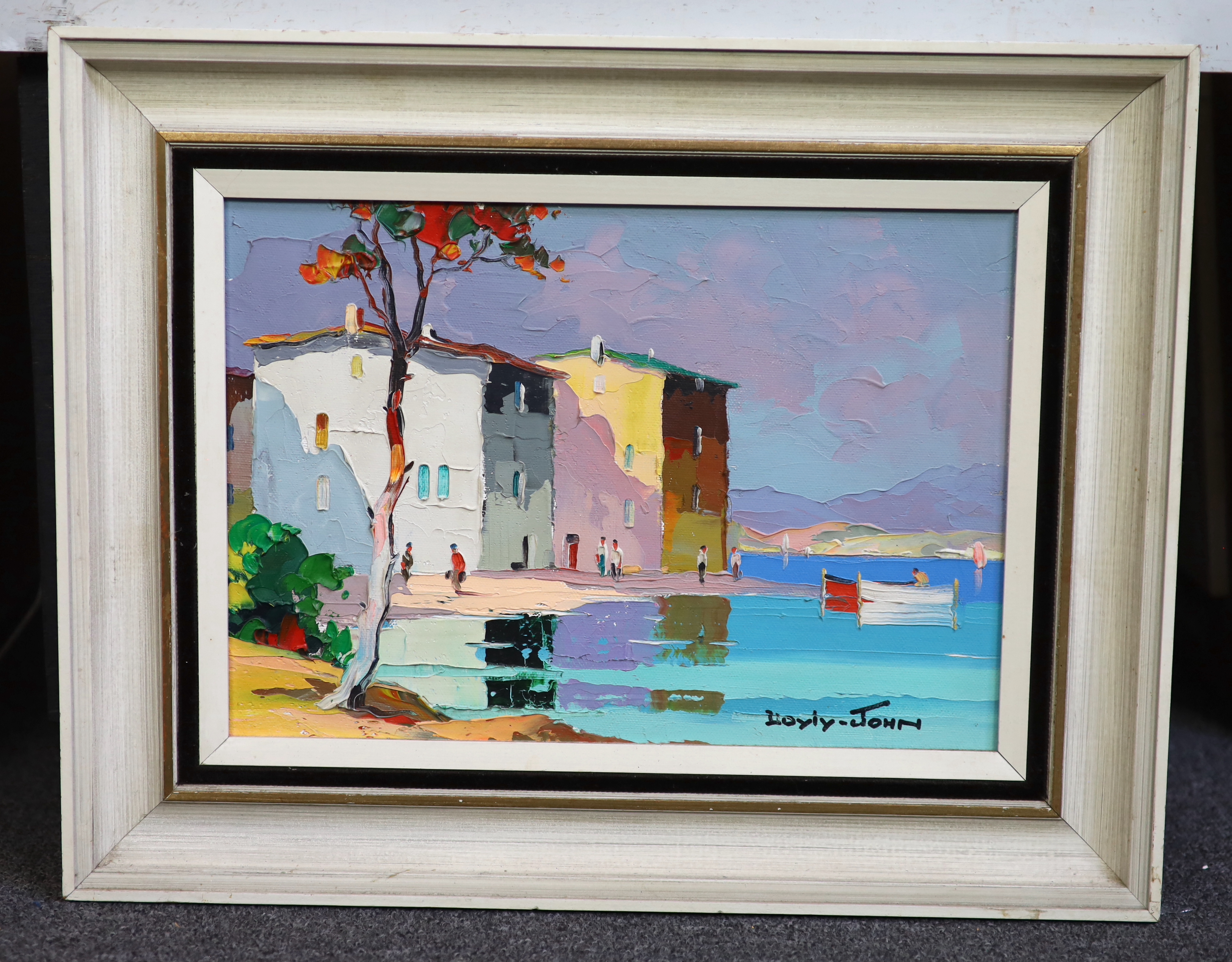 Cecil Rochfort D'Oyly John (English, 1906-1993), 'Rapallo, near Portofino, Italian Riviera', oil on canvas, 24 x 34cm